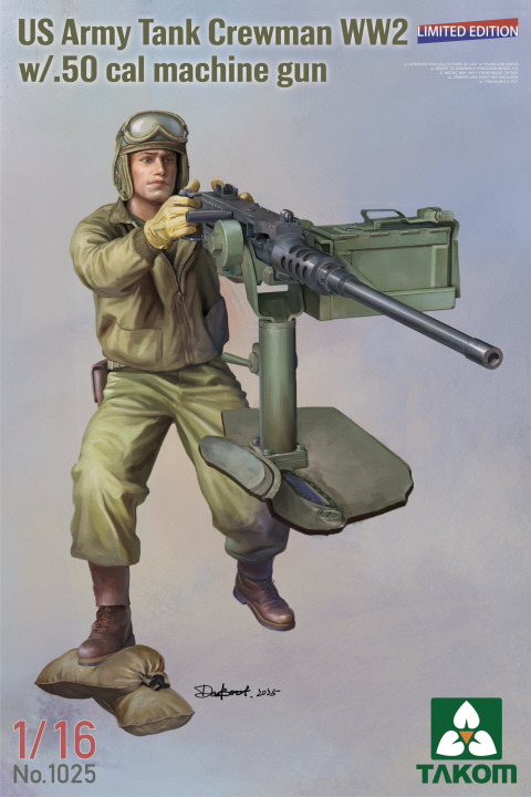 [ܼ] BT1025 [Takom] BT1025 1/16 WW2 US Army Tank Crewman w/.50 cal machine gun (Limited edition)