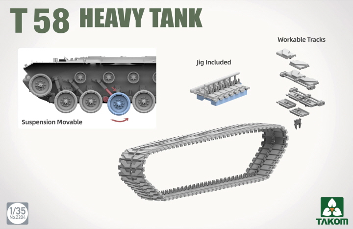 [ܼ] BT2204 [Takom] BT2204 1/35 T 58 HEAVY TANK
