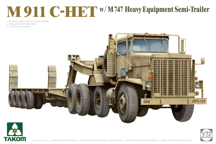 [ܼ] BT5024 [Takom] BT5024 1/72 M911 C-HET w/M747 Heavy Equipment Semi-Trailer