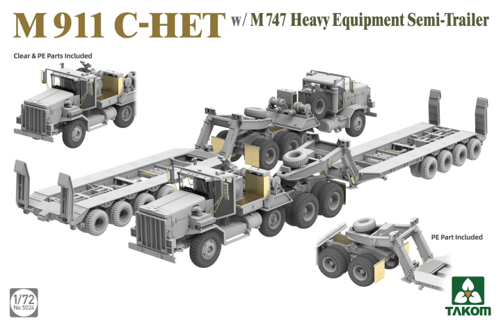 [ܼ] BT5024 [Takom] BT5024 1/72 M911 C-HET w/M747 Heavy Equipment Semi-Trailer