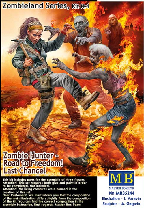 [ܼ] CM35244 [MasterBox] CM35244 1/35 Zombieland Series Kit No. 4 Road to Freedom. Zombie Hunter
