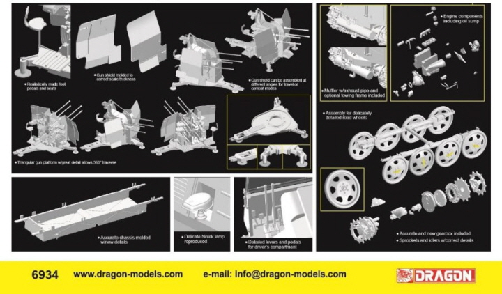 [���ܼ�] BD6934 [Dragon] BD6934 1/35 German RSO/3 mit 2cm Flakvierling