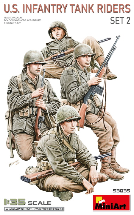 [ܼ] BE53035 [Miniart] BE53035 1/35 U.S.Infantry Tank Riders. Set2