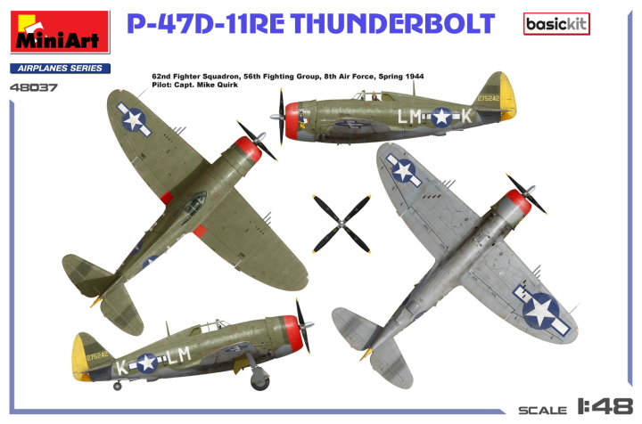 [ܼ] BE48037 [Miniart] BE48037 1/48 P-47D-11RE Thunderbolt - Basic Kit