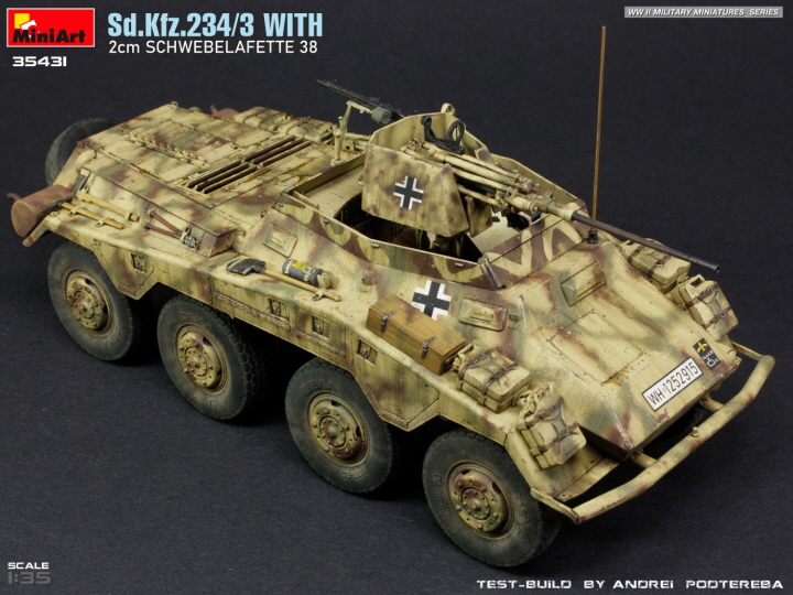 [ܼ] BE35431 [Miniart] BE35431 1/35 Sd.Kfz.234/3 with 2cm Schwebelafette 38