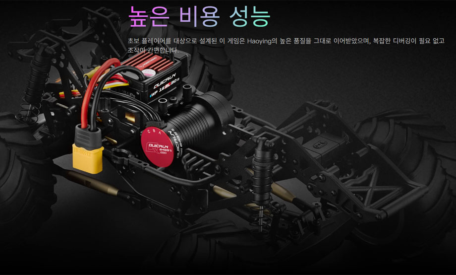 [ܼ] 30110001 30404004 [HOBBYWING] (1/16 ,1/18   ӱ Ʈ)QUICRUN WP 16BL30 G2 QUICRUN-2435SL-4500KV-BLACK-G3 