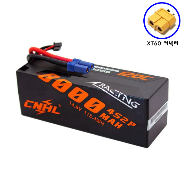 [ܼ] HC8001204XT60 [CNHL] [HC8001204XT60] Racing 8000mAh 14.8V 4S 120C LIPO Battery 