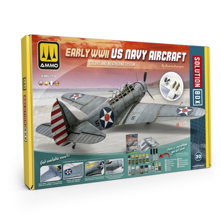 [ܼ] CG7734 [MIG AMMO] CG7734 SOLUTION BOX 30 &8211; How to paint Early WWII US Navy Aircraft