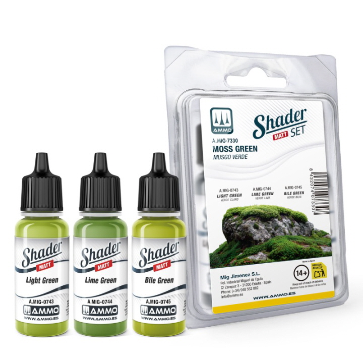 [ܼ] CG7330 [MIG AMMO] CG7330 Matt SHADER Set Moss Green
