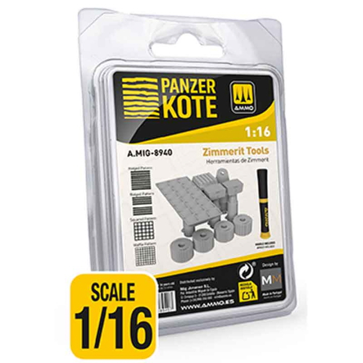[ܼ] CG8940 [MIG AMMO] CG8940 PANZER KOTE Zimmerit Tools 1:16