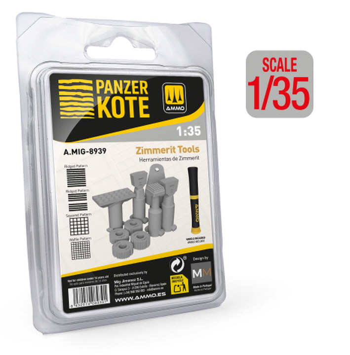 [ܼ] CG8939 [MIG AMMO] CG8939 PANZER KOTE Zimmerit Tools 1:35