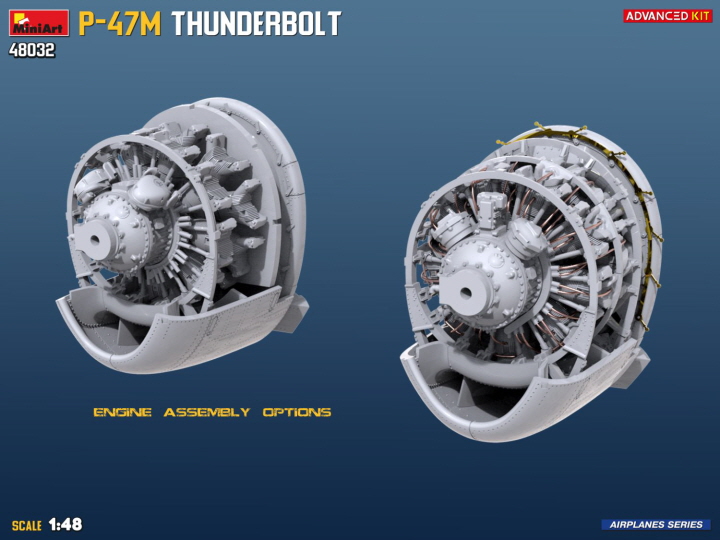 [���ܼ�] BE48032 [Miniart] BE48032 1/48 P-47M Thunderbolt. Advanced Kit