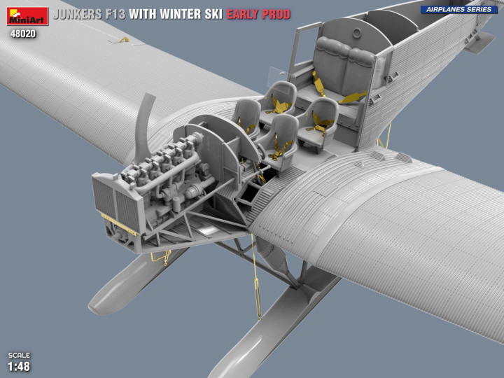 [���ܼ�] BE48020 [Miniart] BE48020 1/48 Junkers F13 with Winter Ski. EARLY PROD