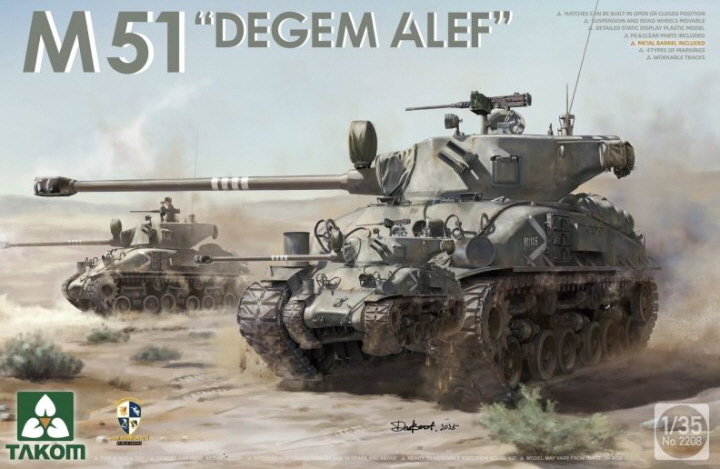 [���ܼ�] BT2207W [Takom] BT2207W 1/35 SHERMAN BOX M4A1(76W) VVSS Late&M51 DEGEM ALEF&US ARMY TRUCK & MP FIGURE