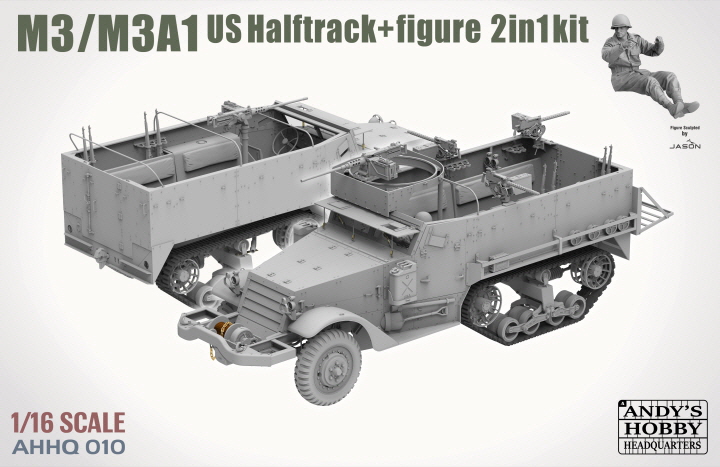 [���ܼ�] CDAHHQ-010 [Takom] CDAHHQ-010 1/16 M3/M3A1 U.S. Halftrack 2 in 1kit with figure