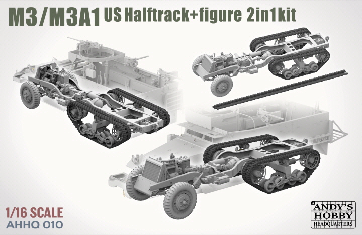 [���ܼ�] CDAHHQ-010 [Takom] CDAHHQ-010 1/16 M3/M3A1 U.S. Halftrack 2 in 1kit with figure