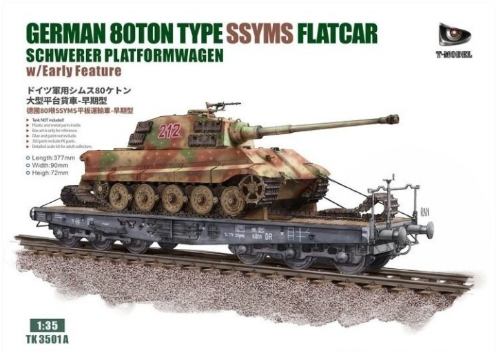 [���ܼ�] CZTK3501A [T-Model] CZTK3501A 1/35 German 80T Type SSyms Schwerer platormwagen w/Early (Tank not include)