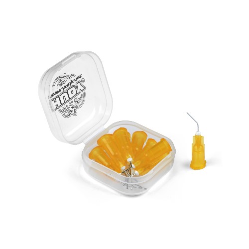 [���ܼ�] 106911 [HUDY] 106911 Glue Tip Needle 0.3mm Orange - Bent (10)