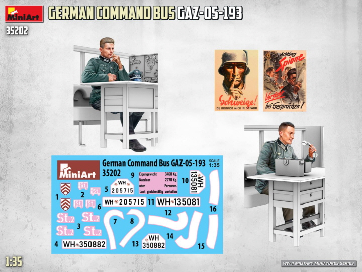 [���ܼ�] BE35202 [Miniart] BE35202 1/35 German Command Bus GAZ-05-193