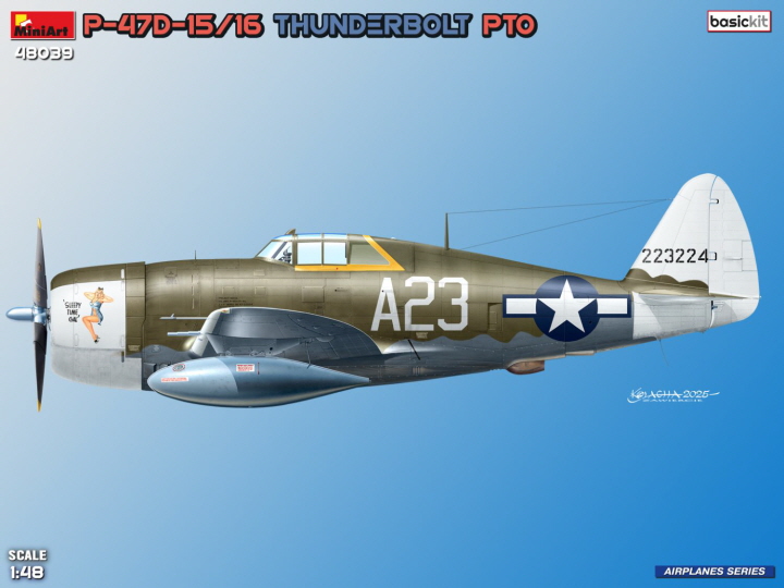 [���ܼ�] BE48039 [Miniart] BE48039 1/35 P-47D-15/16 Thunderbolt. PTO - Basic Kit