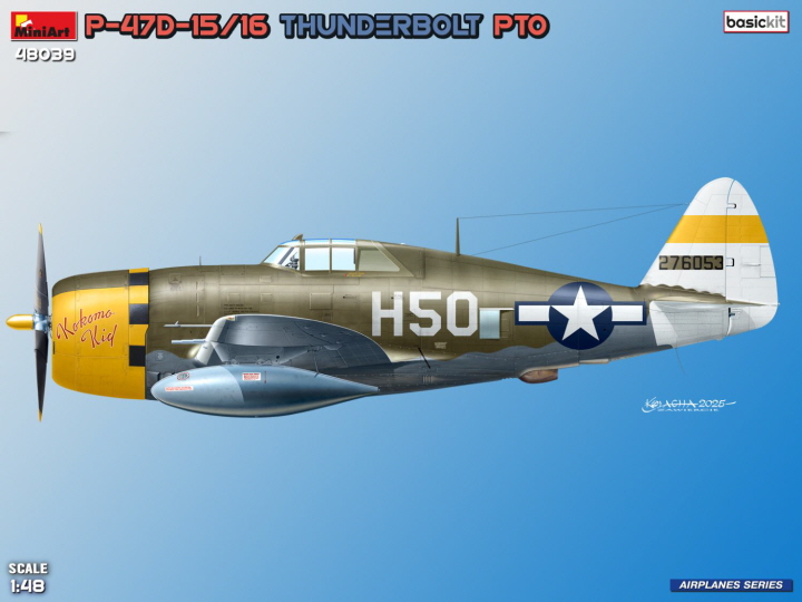 [���ܼ�] BE48039 [Miniart] BE48039 1/35 P-47D-15/16 Thunderbolt. PTO - Basic Kit
