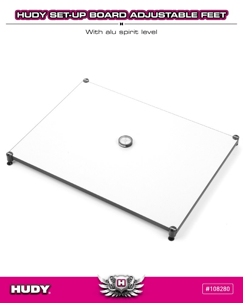 [���ܼ�] 108280 [HUDY] 108280 10mm Set-up Board Spirit Level & Adjustable Feet (4)