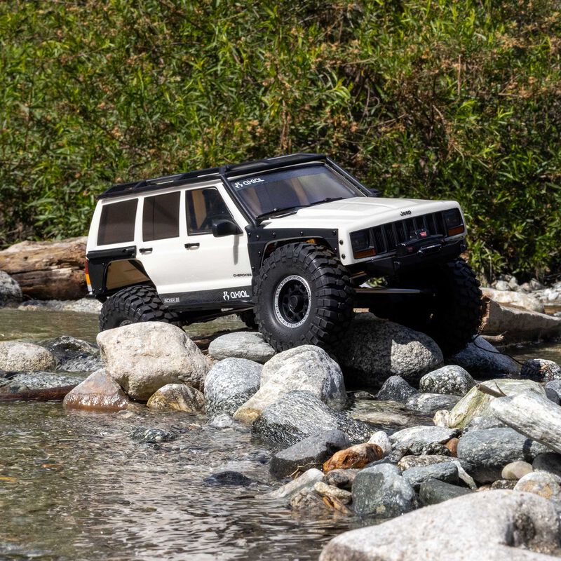 [���ܼ�] AXI-2037T2 [Axial] 1/10 SCX10 III Jeep Cherokee XJ (���� ü��Ű) 4X4 RTR Brushed Rock Crawler, White