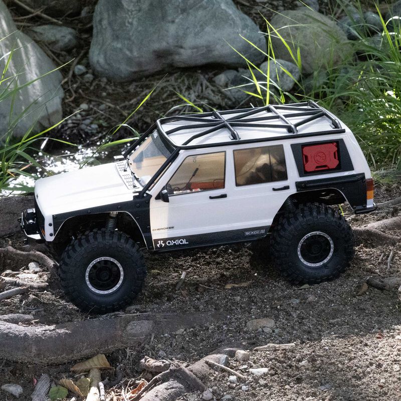 [���ܼ�] AXI-2037T2 [Axial] 1/10 SCX10 III Jeep Cherokee XJ (���� ü��Ű) 4X4 RTR Brushed Rock Crawler, White