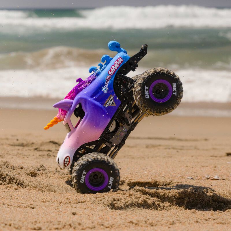 [���ܼ�] LOS01026T5 [TEAM LOSI] 1/18 Losi Mini LMT Sparkle Smash Solid Axle Monster Truck RTR (������,���͸� �� USB������ ����)