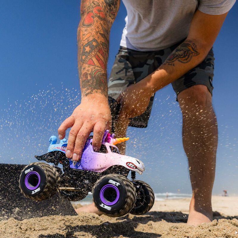 [���ܼ�] LOS01026T5 [TEAM LOSI] 1/18 Losi Mini LMT Sparkle Smash Solid Axle Monster Truck RTR (������,���͸� �� USB������ ����)