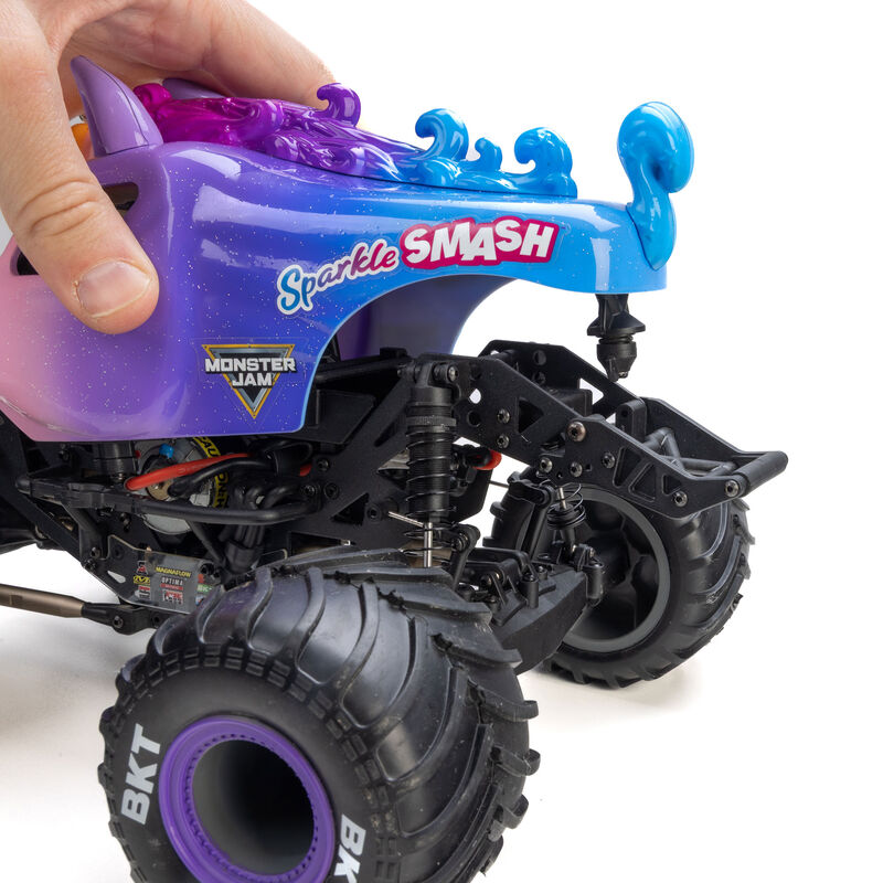 [���ܼ�] LOS01026T5 [TEAM LOSI] 1/18 Losi Mini LMT Sparkle Smash Solid Axle Monster Truck RTR (������,���͸� �� USB������ ����)